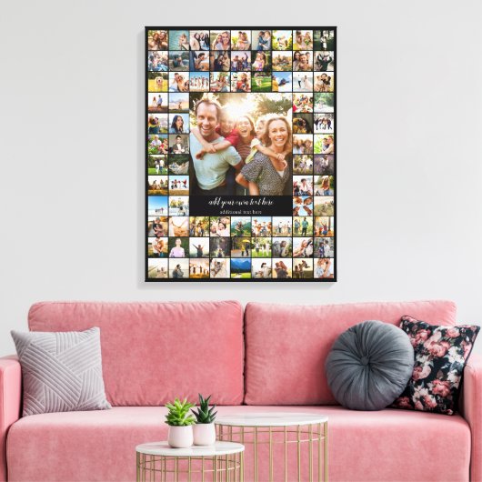 Create Your Own Custom 79 Photo Collage Leinwanddruck (Insitu (Wohnzimmer))