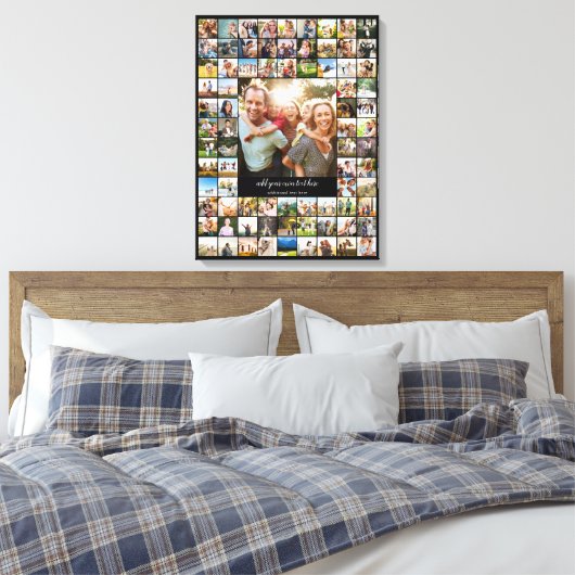 Create Your Own Custom 79 Photo Collage Leinwanddruck (Insitu (Schlafzimmer))