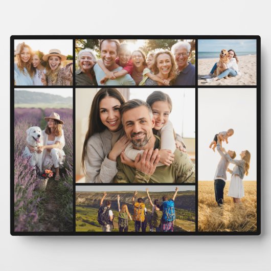 Create Your Own Custom 7 Photo Collage Fotoplatte (Vorderseite)