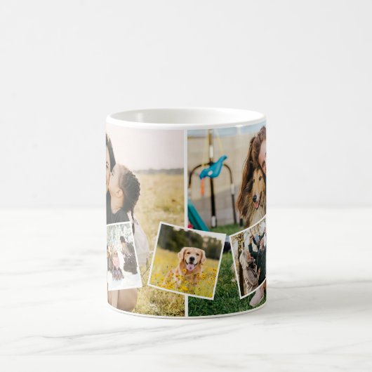 Create Your Own Custom 7 Photo Collage Kaffeetasse (Mittel)