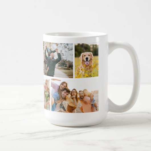 Create Your Own Custom 8 Photo Collage Kaffeetasse (Rechts)
