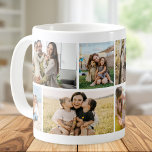 Create Your Own Custom 8 Photo Collage Kaffeetasse<br><div class="desc">Create your own custom photo coffee mug featuring 8 of your favorite pictures in a simple grid collage design.</div>