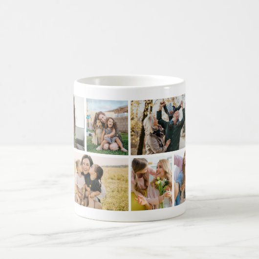 Create Your Own Custom 8 Photo Collage Kaffeetasse (Mittel)