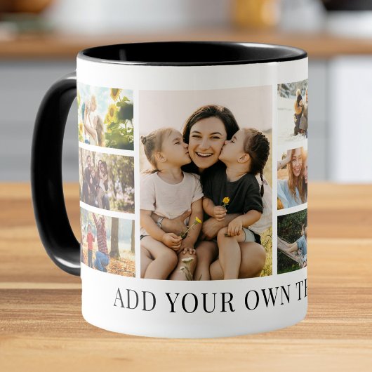 Create Your Own Custom 8 Photo Collage Tasse