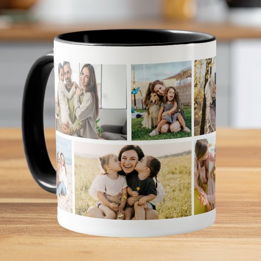 Create Your Own Custom 8 Photo Collage Tasse