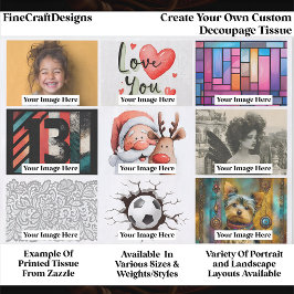 Create Your Own Custom 9 Photo Landscape Decoupage Seidenpapier