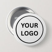Create Your Own Custom Business Logo 3 Inch Button (Vorne & Hinten)