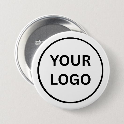 Create Your Own Custom Business Logo 3 Inch Button (Vorne & Hinten)