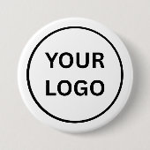 Create Your Own Custom Business Logo 3 Inch Button (Vorderseite)