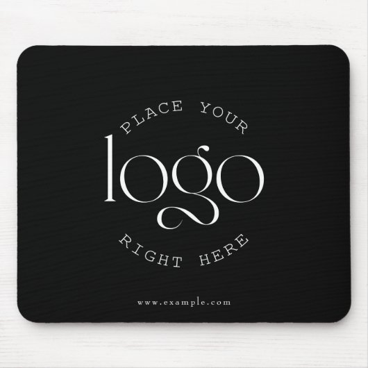 Create Your Own Custom Business Logo Modern Black Mousepad (Vorne)