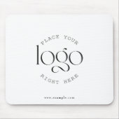 Create Your Own Custom Business Logo Modern White Mousepad (Vorne)