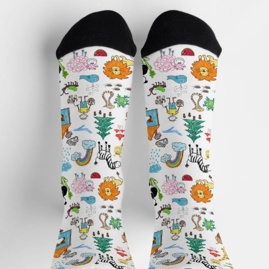 Create Your Own Custom Children drawings Cute Socken (Oben)