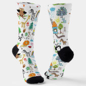 Create Your Own Custom Children drawings Cute Socken (Gewinkelt)