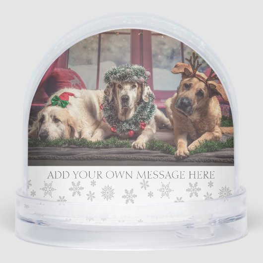 Create Your Own Custom Christmas Photo Schneekugeln (Rückseite)