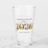 Create Your Own Custom Class of 2026 Graduation Glas (Rückseite)