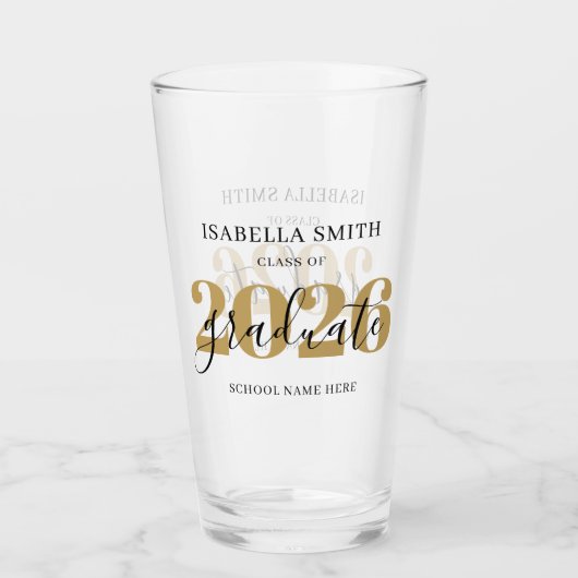 Create Your Own Custom Class of 2026 Graduation Glas (Vorderseite)