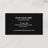 Create Your Own Custom Corporate Logo  Visitenkarte (Rückseite)