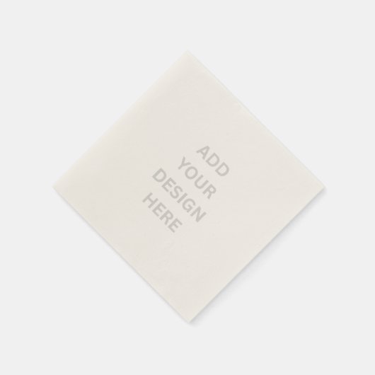 Create Your Own Custom Design Ecru Cocktail Paper Serviette (Ecke)