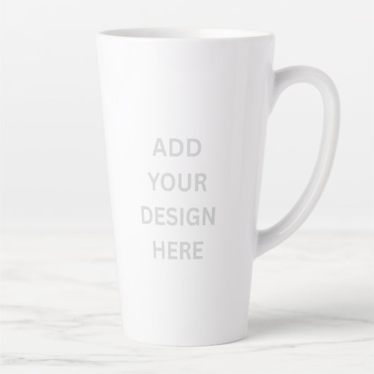 Create Your Own Custom Design Large 17oz Latte Mug Milchtasse (Rechts)