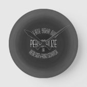 Create Your Own - Custom Design Runde Wanduhr (Vorderseite)