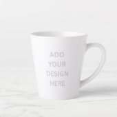 Create Your Own Custom Design Small 12oz Latte Mug Milchtasse (Rechts)