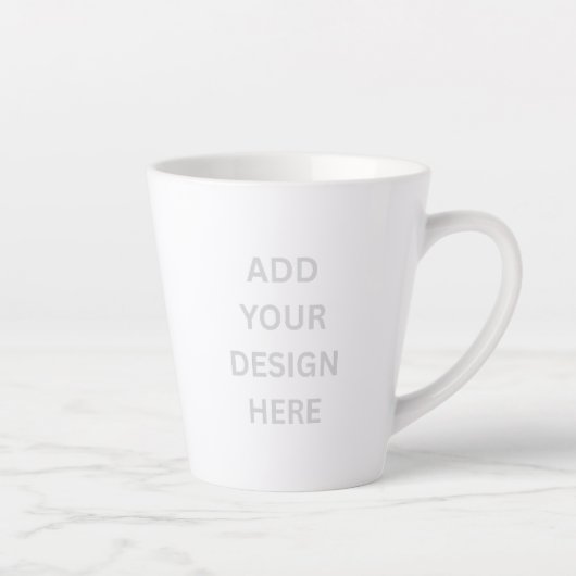 Create Your Own Custom Design Small 12oz Latte Mug Milchtasse (Rechts)