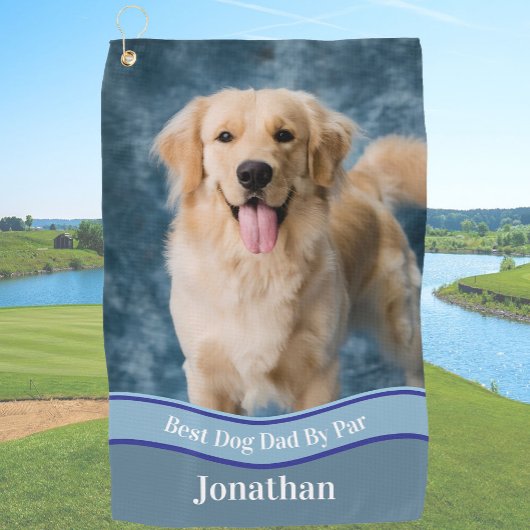 Create Your Own Custom Dog Photo Upload Golf Towel Golfhandtuch