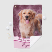 Create Your Own Custom Dog Photo Upload Golf Towel Golfhandtuch (Insitu)