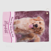 Create Your Own Custom Dog Photo Upload Golf Towel Golfhandtuch (Horizontal)