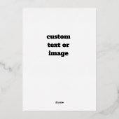 Create Your Own Custom Foil Invitations - Design Folieneinladung (Rückseite)