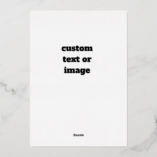 Create Your Own Custom Foil Invitations Folieneinladung (Rückseite)