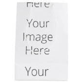 Create Your Own Custom Gift Bag - Medium, Matte Mittlere Geschenktüte (Rückseite)