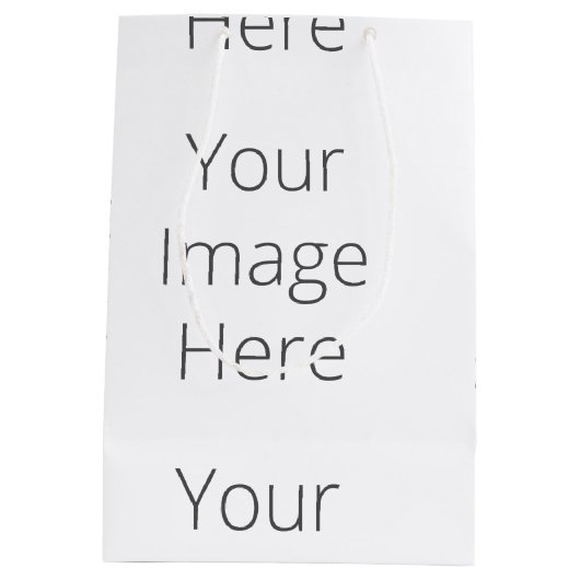 Create Your Own Custom Gift Bag - Medium, Matte Mittlere Geschenktüte (Rückseite)