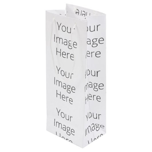 Create Your Own Custom Gift Bag - Wine, Glossy Geschenktüte Für Weinflaschen (Rückseite Schrägansicht)