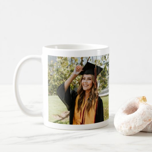 Create Your Own Custom Graduate 2 Photo Kaffeetasse (Mit Donut)