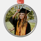 Create Your Own Custom Graduate Photo Ornament Aus Metall (Vorne)