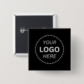 Create Your Own Custom Logo Design 2'' Square Button (Vorne & Hinten)