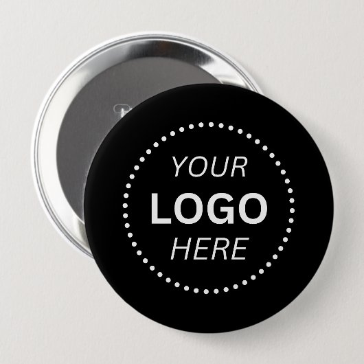 Create Your Own Custom Logo Design 4'' Round Button (Vorne & Hinten)