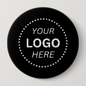 Create Your Own Custom Logo Design 4'' Round Button (Vorderseite)