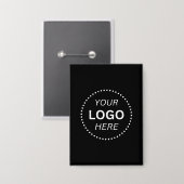 Create Your Own Custom Logo Design Rectangle Button (Vorderseite/Rückseite)
