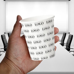 Create Your Own Custom Logo Pattern Business Party Pappbecher