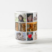 Create your own custom made 18 photo personalized kaffeetasse (Mittel)