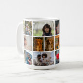 Create your own custom made 18 photo personalized kaffeetasse (Vorderseite Links)