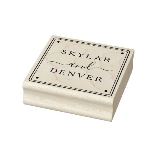 Create Your Own Custom Minimalist Couple's Names Gummistempel (Stempel)