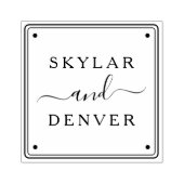 Create Your Own Custom Minimalist Couple's Names Gummistempel (Prägung)