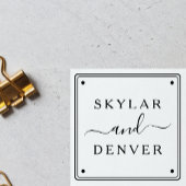 Create Your Own Custom Minimalist Couple's Names Gummistempel