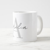 Create Your Own Custom Monogram And Name Script Jumbo-Tasse (Vorderseite Rechts)