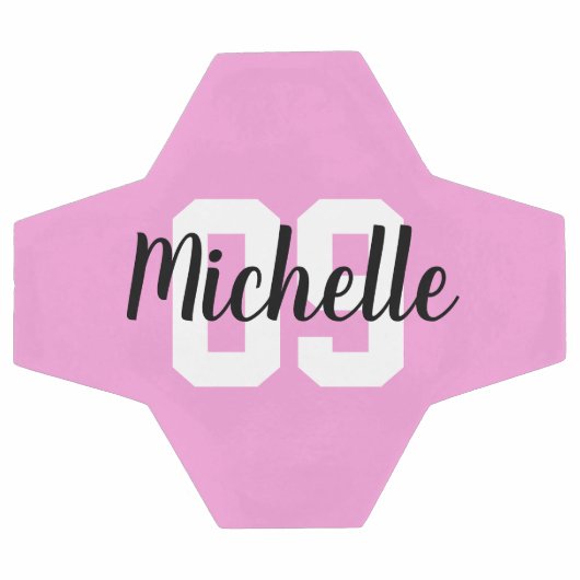 Create Your Own Custom Name Number Pink Fußball (Flach)