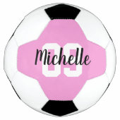 Create Your Own Custom Name Number Pink Fußball (Vorderseite)