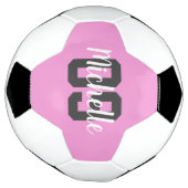 Create Your Own Custom Name Number Pink Fußball (Gedreht)